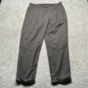 Kenneth Roberts Platinum Collection Wool Dress Pants Mens 36x30 Charcoal Gray